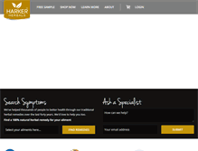 Tablet Screenshot of harkerherbals.com